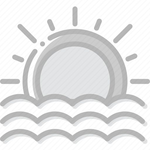 Climate, forecast, precipitation, seaside, sunset, weather icon - Download on Iconfinder