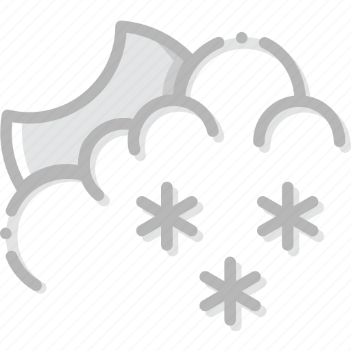 Climate, forecast, night, precipitation, snowy, weather icon - Download on Iconfinder