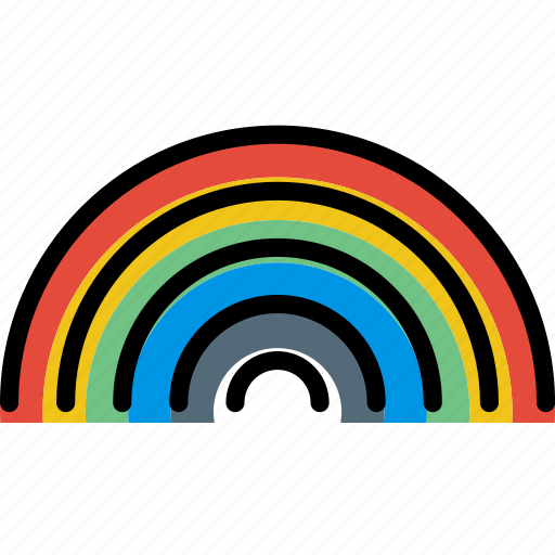 Climate, forecast, precipitation, rainbow, weather icon - Download on Iconfinder