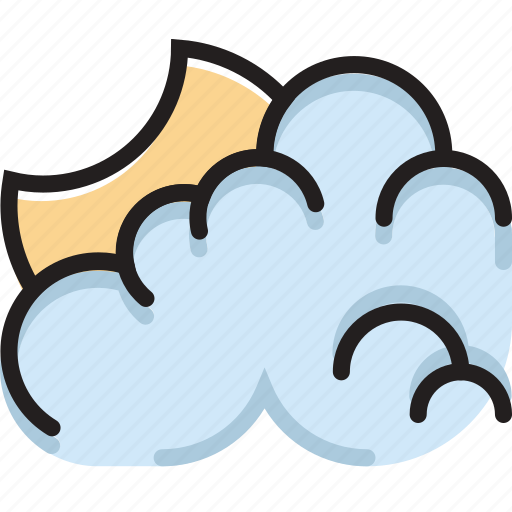Climate, cloudy, forecast, night, precipitation, weather icon - Download on Iconfinder