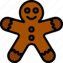 christmas, gingerbread, holiday, man, winter