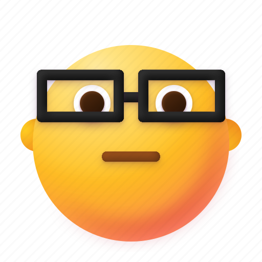 Nerd, smile, emoji, face, emotion, glass icon - Download on Iconfinder