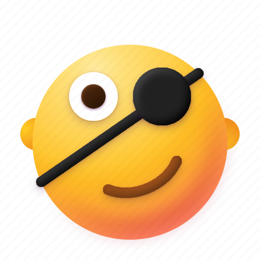 Pirate, smile, emoji, face, emotion icon - Download on Iconfinder