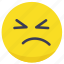 angry, emoji, face, sad, unhappy 