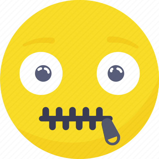 .svg, emoji, emoticon, expressions, speachless, zip, zipper icon - Download on Iconfinder