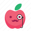 apple, cute, fresh, fruit, fun, smiley