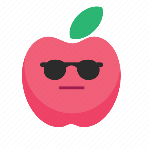 Apple, cute, fresh, fruit, fun, smiley icon - Download on Iconfinder