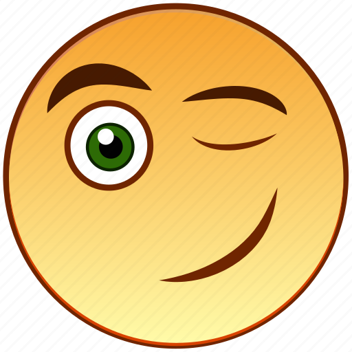 Blink, cute, emoticon, emotion, happy, smiley, winking icon - Download on Iconfinder