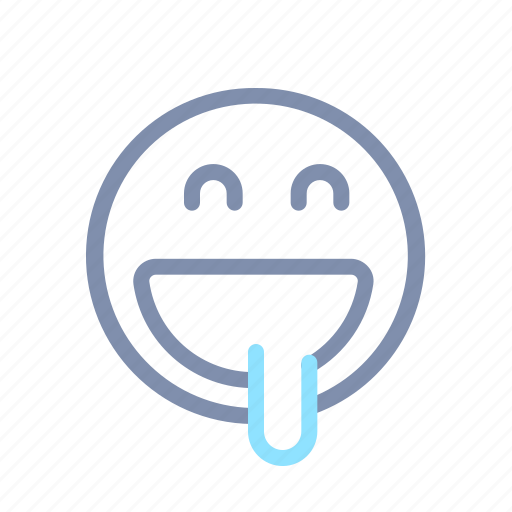 Drooling, emoji, emoticon, emotion, expression, face, smiley icon - Download on Iconfinder