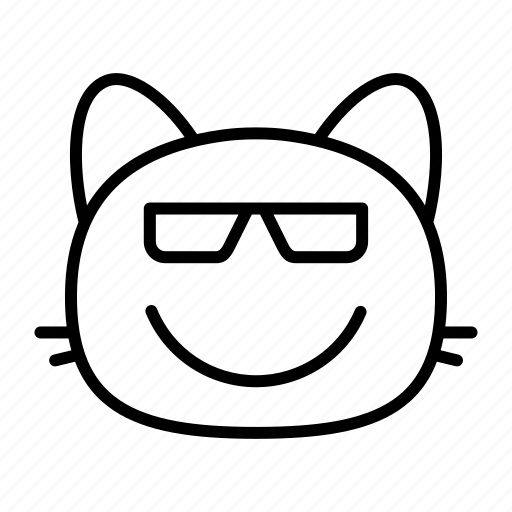 Cat, cool, emoji, smileys, sunglass, face, happy icon - Download on Iconfinder