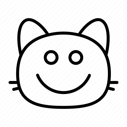 Cat, flushed, emoji, hello, smileys, happy face, expression icon - Download on Iconfinder