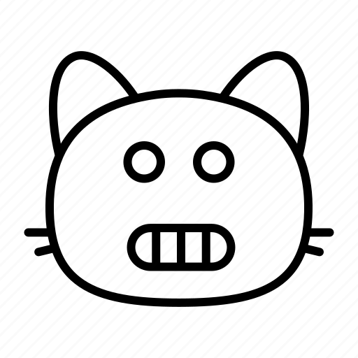 Cat, grimacing, emoji, smileys, facial expression, emoticons, face icon - Download on Iconfinder