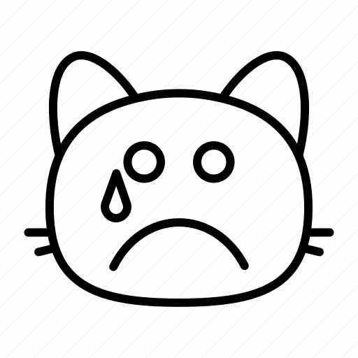 Cat, sadness, emoji, smileys, emoticons, feelings, unhappy icon - Download on Iconfinder