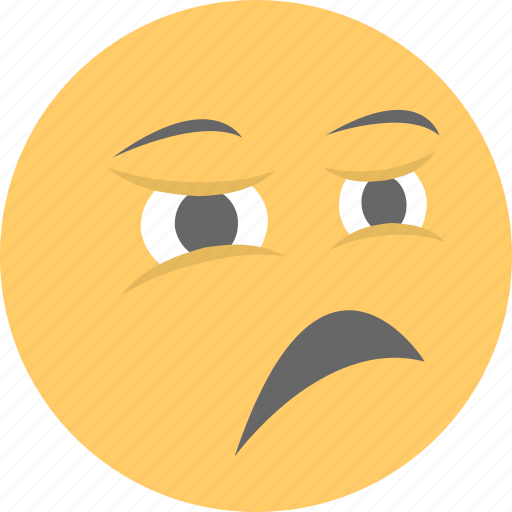 Depressed, emoji, frowning face, sad emoji, unamused face icon - Download on Iconfinder