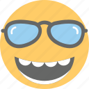 cool emoji, emoji, emoticon, happy face, sunglasses emoji