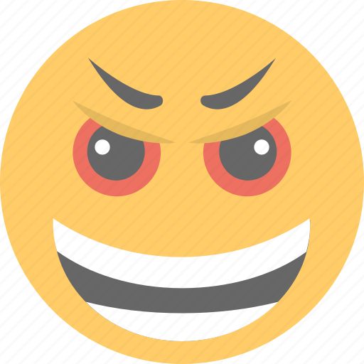 Devil grinning, emoji, evil grin, evil smiley, nerd face icon - Download on Iconfinder