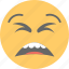 emoji, emoticon, grimacing face, irritated, open mouth 