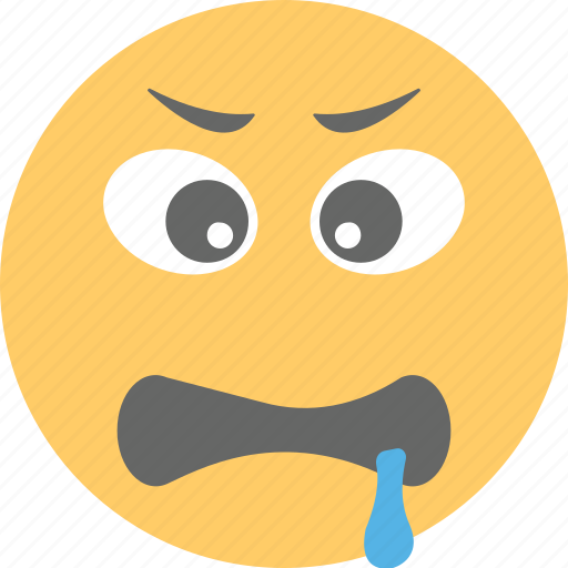 Drooling face, emoji, emoticon, open mouth, saliva icon - Download on Iconfinder
