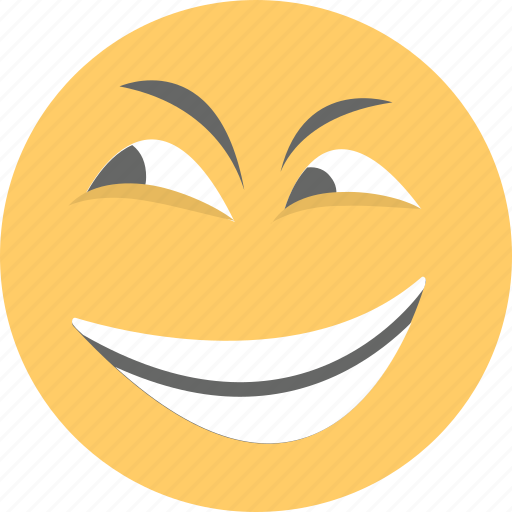 Big grin, emoticon, laughing, naughty, smiley face icon - Download on Iconfinder