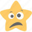distraught face, exhausted, smiley, star emoji, weary face 