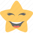 emoticon, joyful, laughing, smiling, star emoji