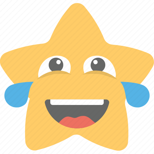 Emoticons, laughing, laughing tears, smiley, star emoji icon - Download on Iconfinder