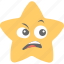 distraught face, exhausted, smiley, star emoji, weary face 