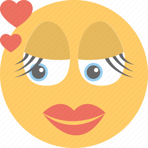 Adorable, emoji, emoticon, in love, makeup emoticon icon - Download on Iconfinder