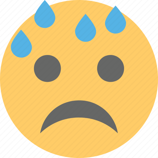 Aggressive, angry face, cold sweat, emoji, relieved emoji icon - Download on Iconfinder