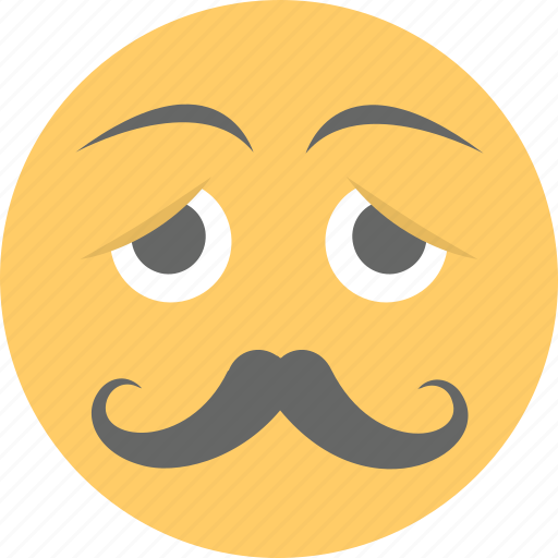Character, emoticon, hipster, mustache emoji, smiley icon - Download on Iconfinder