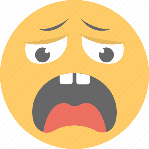 Distraught face, emoji, exhausted, smiley, weary face icon - Download on Iconfinder