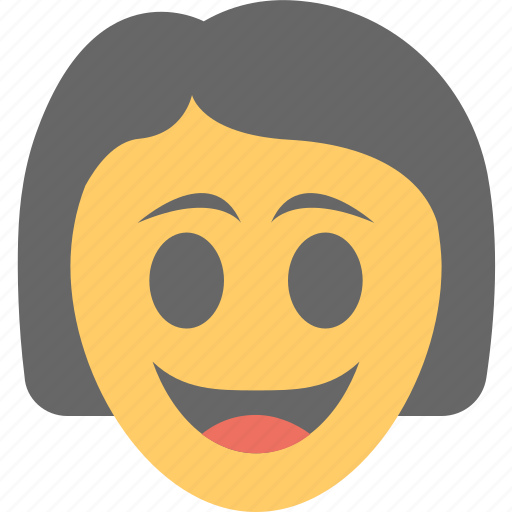 Avatar, emoticon, female, girl emoji, girl smiling icon - Download on Iconfinder