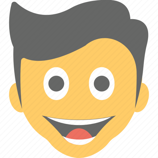 Avatar, boy emoji, emoticon, joyful, smiling icon - Download on Iconfinder