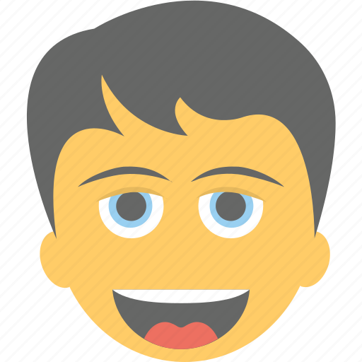 Boy emoji, boy laughing, emoticon, joyful, smiling icon - Download on Iconfinder