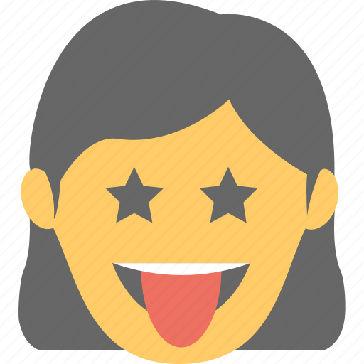Emoticon, girl emoji, jolly, naughty, smiley icon - Download on Iconfinder