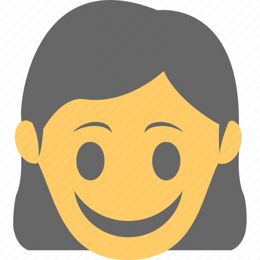 Avatar, emoticon, female, girl emoji, girl smiling icon - Download on Iconfinder