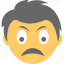 avatar, boy emoji, frowning face, sad emoji, unamused face 
