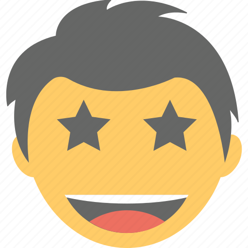 Boy emoji, jolly, naughty, smiley, starstruck face icon - Download on Iconfinder