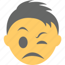 boy emoji, depressed, frowning face, side eye emoji, unamused face