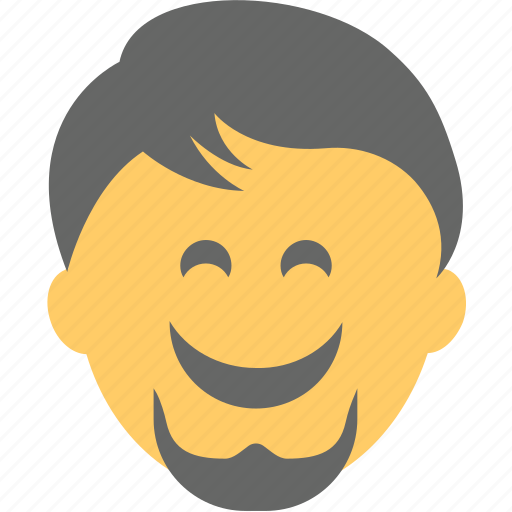 Avatar, beard, bearded man, laughing, man emoji icon - Download on Iconfinder