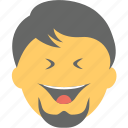 avatar, beard, bearded man, laughing, man emoji