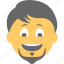 avatar, beard, bearded man, laughing, man emoji 