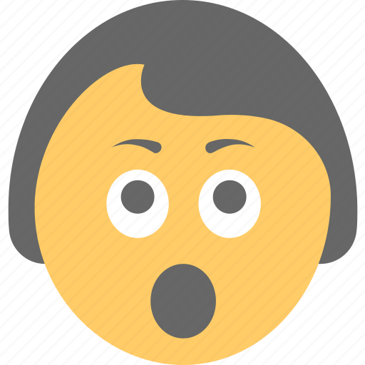 Gasping face, girl emoji, open mouth, shocked, surprised icon - Download on Iconfinder