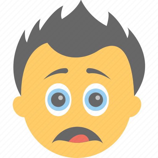 Astonished face, boy emoji, shocked, surprised, wondering icon - Download on Iconfinder