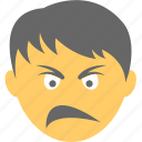 angry boy, boy emoji, confounded, emoticon, frowning face