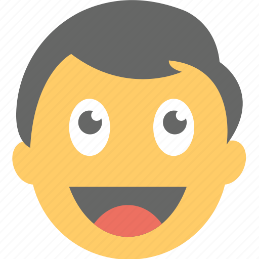 Boy emoji, emoticon, joyful, laughing, smiling icon - Download on Iconfinder