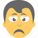 boy emoji, disappointed, emoticon, sad face, unhappy
