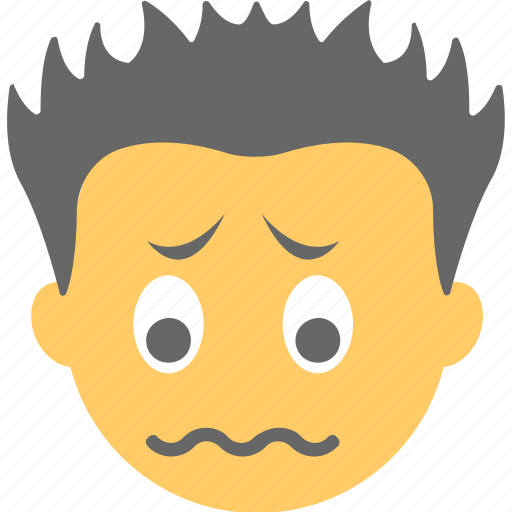 Boy emoji, confounded face, confused, smiley, trembling icon - Download on Iconfinder