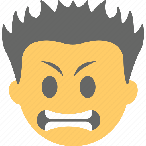 Boy, emoji, emoticon, grimacing face, irritated icon - Download on Iconfinder