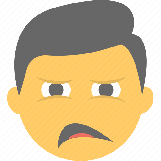 Boy, depressed, emoji, sad emoji, unamused face icon - Download on Iconfinder